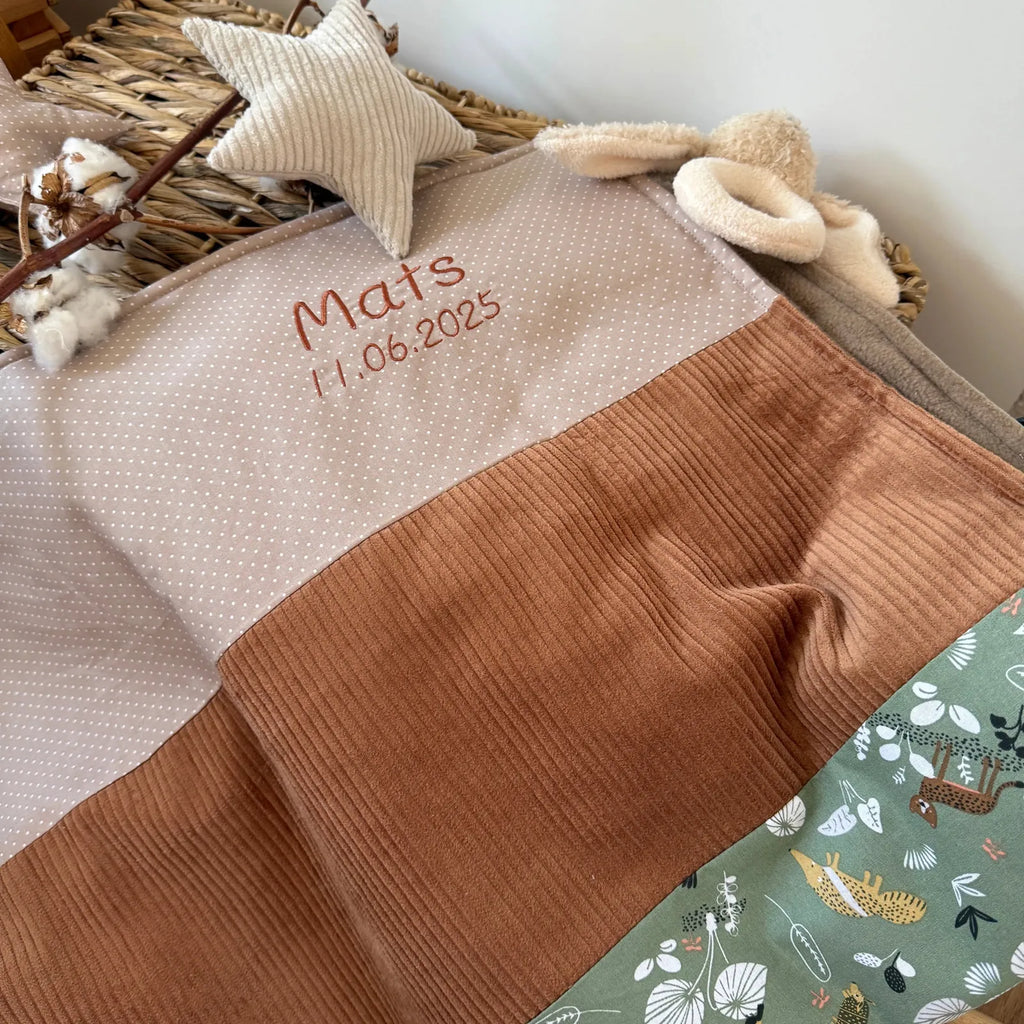 Babydecke Sumatra Cord Salbei Rost-babrause