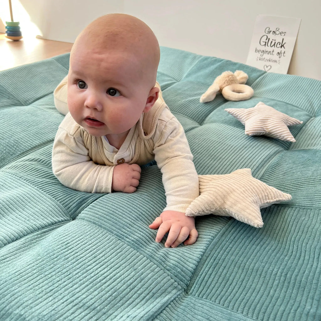 Cord Stoff Krabbeldecke Salbei-babrause