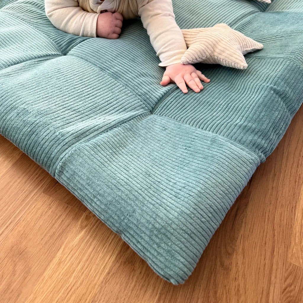 Cord Stoff Krabbeldecke Salbei-babrause