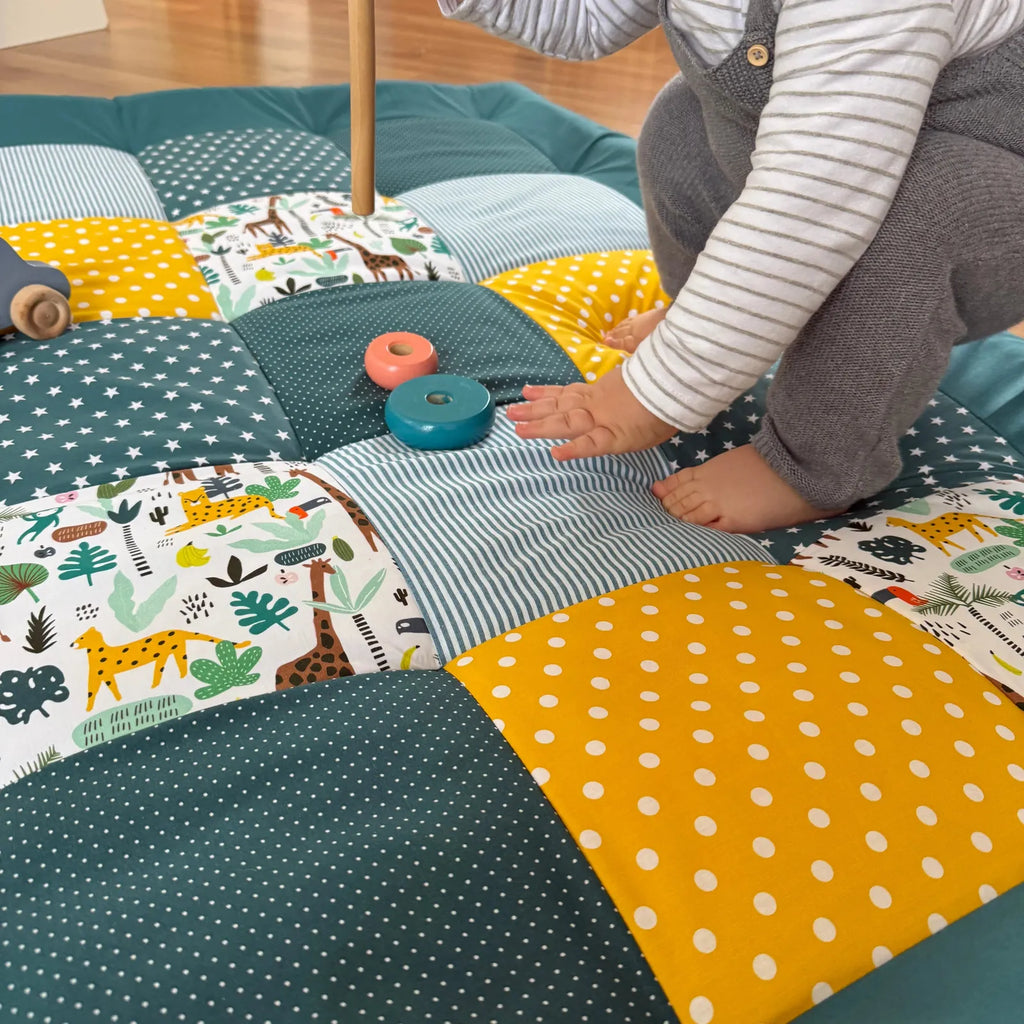 Krabbeldecke Dschungel Petrol-babrause