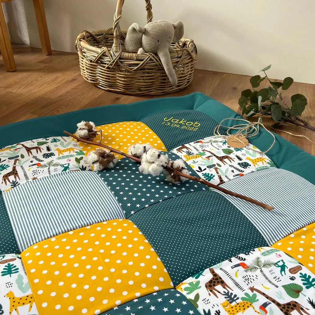 Krabbeldecke Dschungel Petrol-babrause