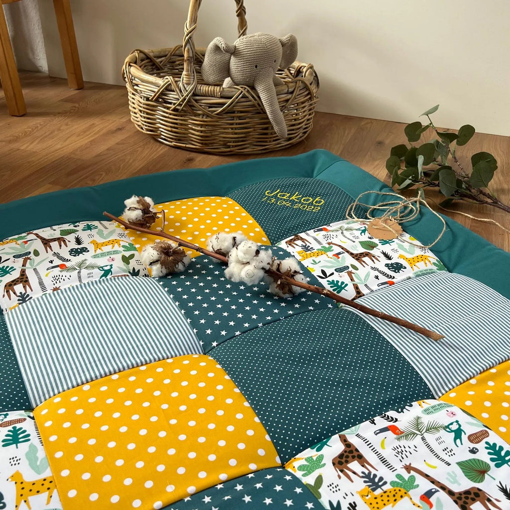 Krabbeldecke Dschungel Petrol-babrause