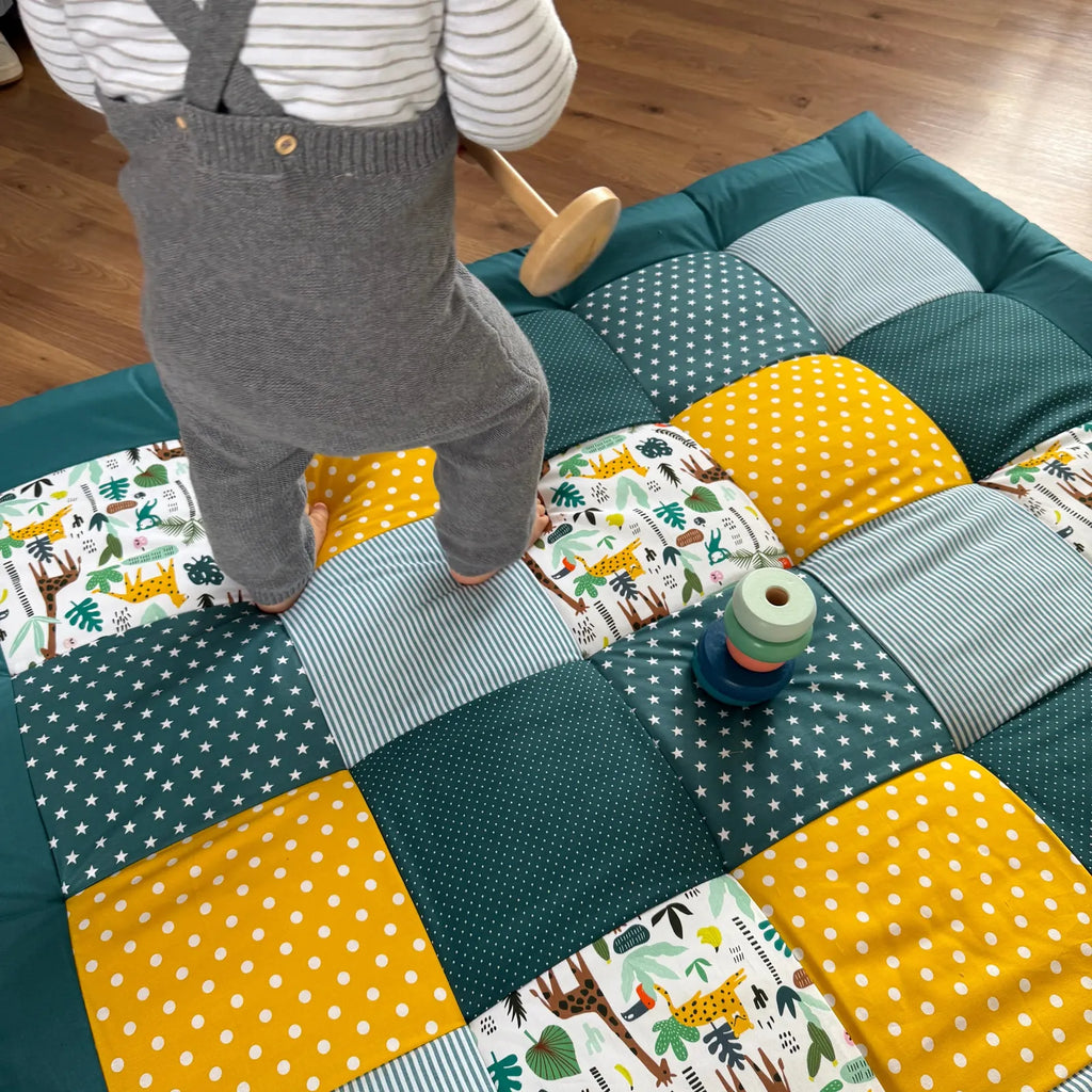 Krabbeldecke Dschungel Petrol-babrause