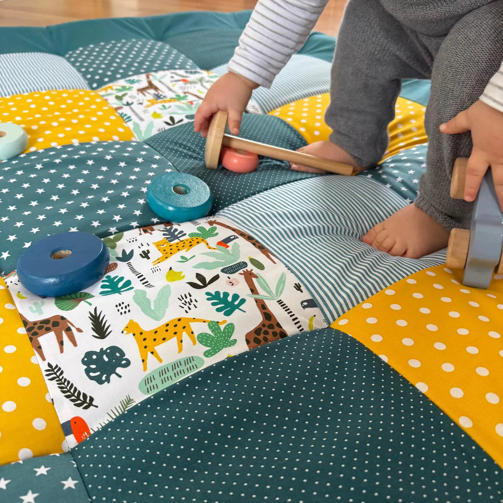 Krabbeldecke Dschungel Petrol-babrause