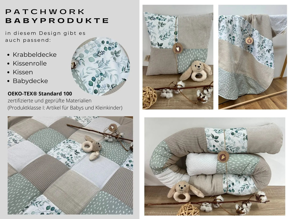 Krabbeldecke Eukalyptus Cord Sand Waffel-babrause