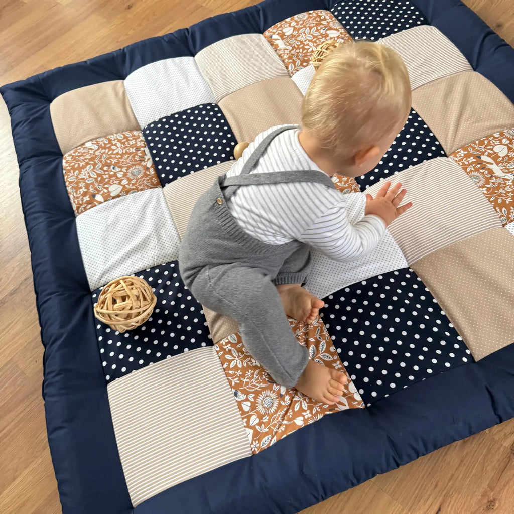 Krabbeldecke Fuchs blau sand sand-babrause