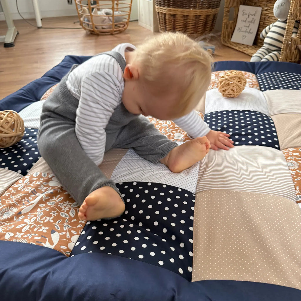 Krabbeldecke Fuchs blau sand sand-babrause