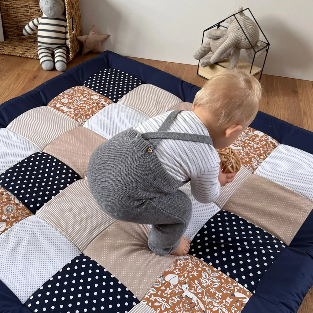 Krabbeldecke Fuchs blau sand sand-babrause