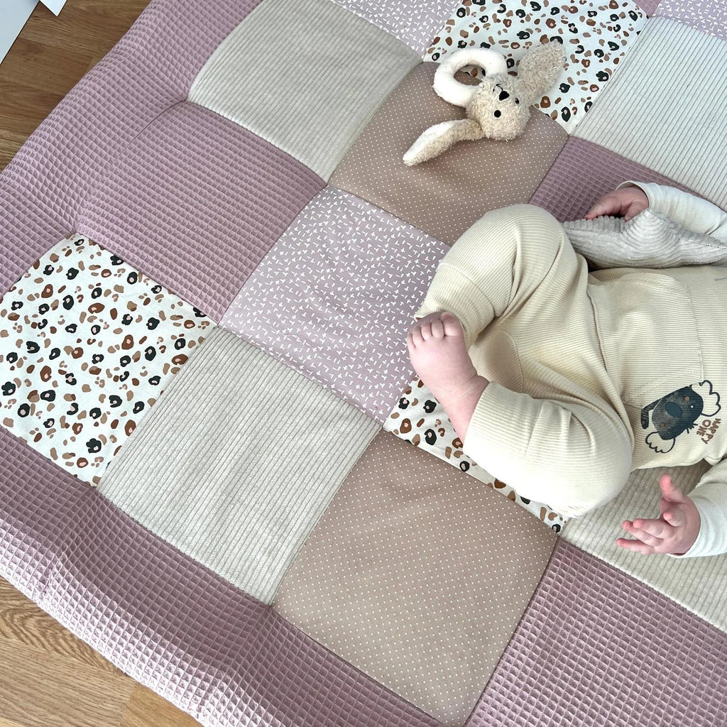 Krabbeldecke Leo - Rosa Sand-babrause