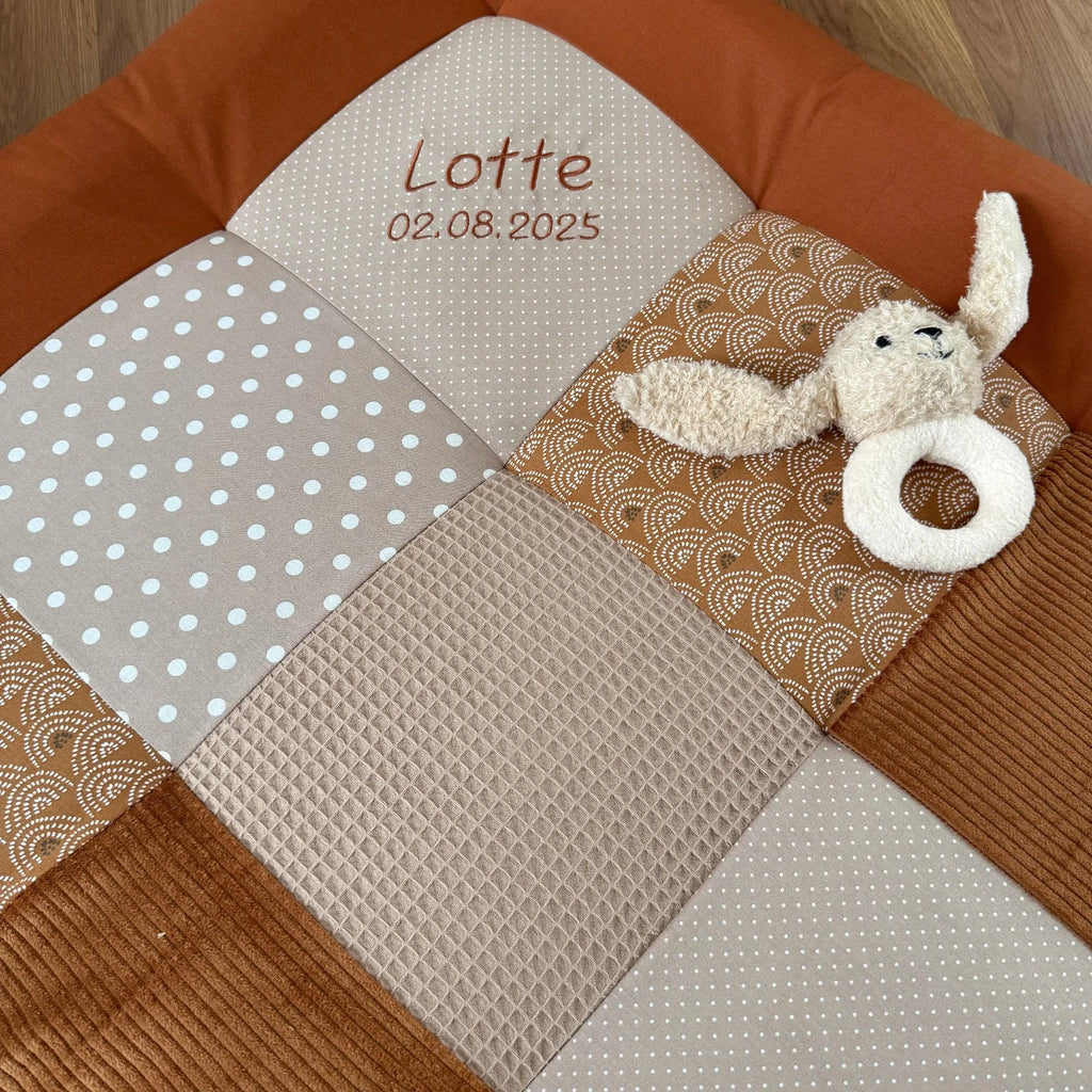 Krabbeldecke Regenbogen Sand Rost-babrause