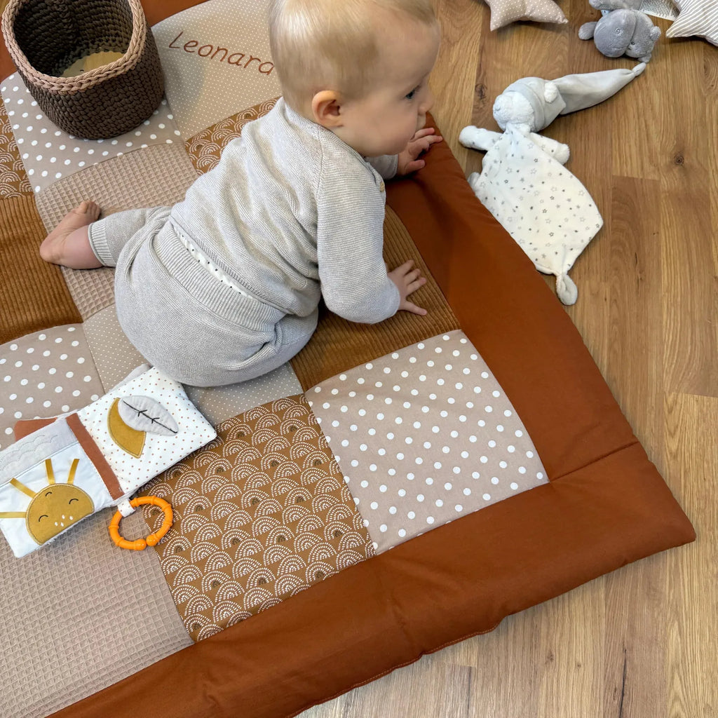 Krabbeldecke Regenbogen Sand Rost-babrause