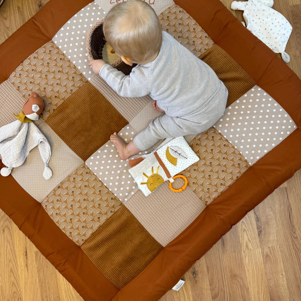 Krabbeldecke Regenbogen Sand Rost-babrause