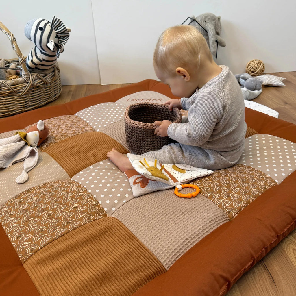 Krabbeldecke Regenbogen Sand Rost-babrause