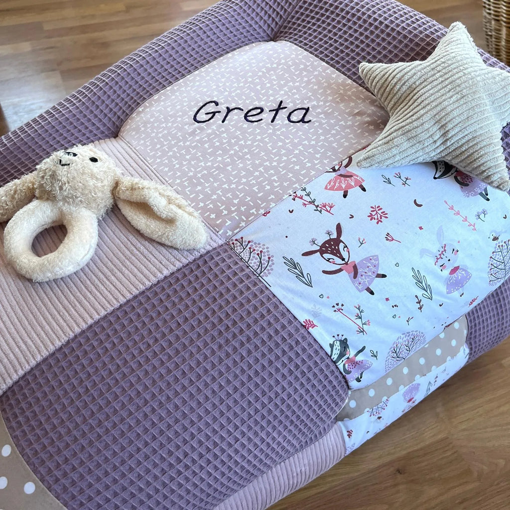 Krabbeldecke Rehe Pastell Lilac-babrause