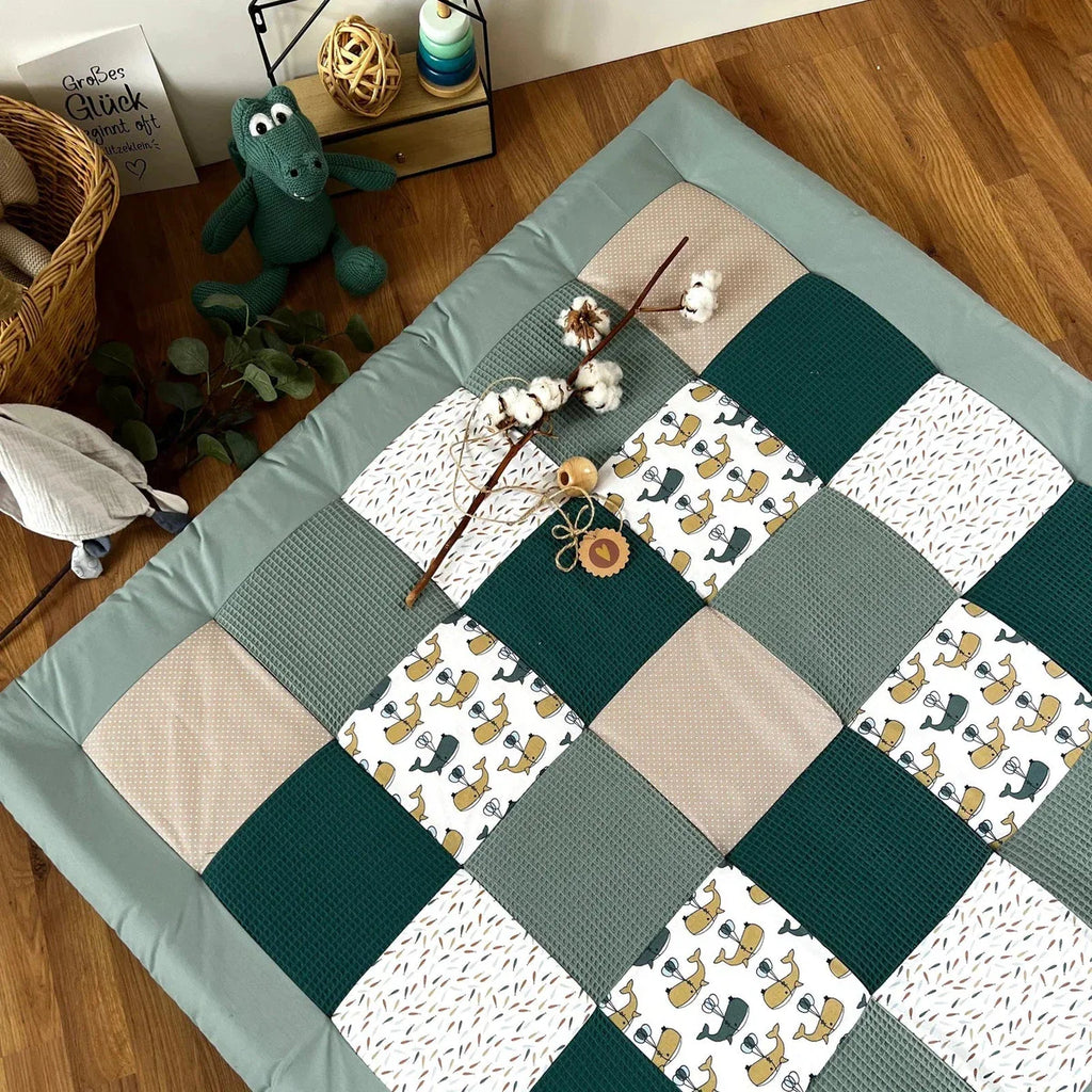 Waffelpique Krabbeldecke Pazifische Wale-babrause