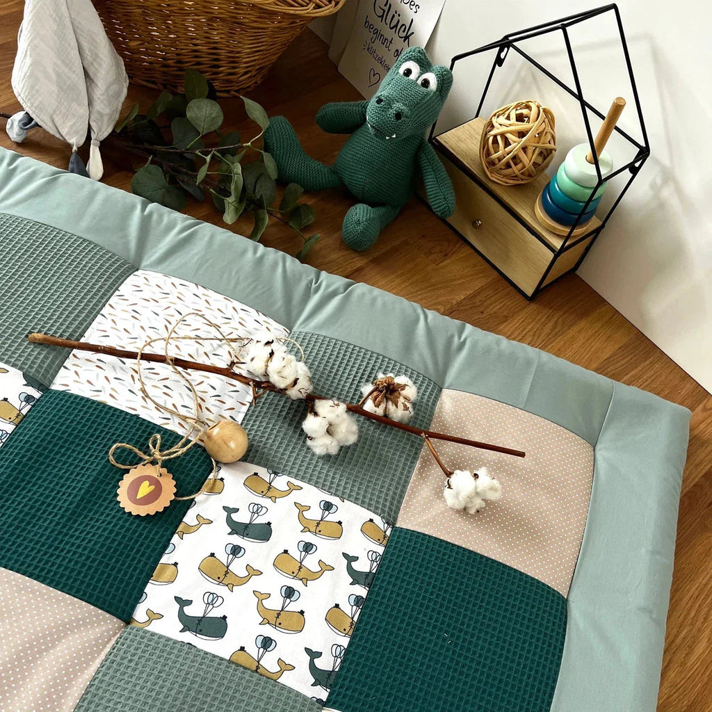 Waffelpique Krabbeldecke Pazifische Wale-babrause